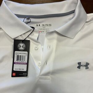 Under Armour Men's Classic White Polo Shirt